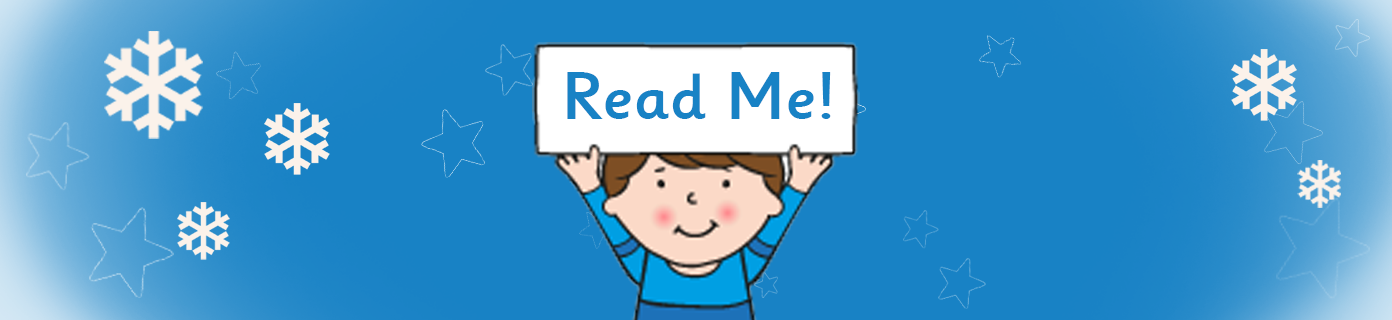 christmas read me blog banner blue